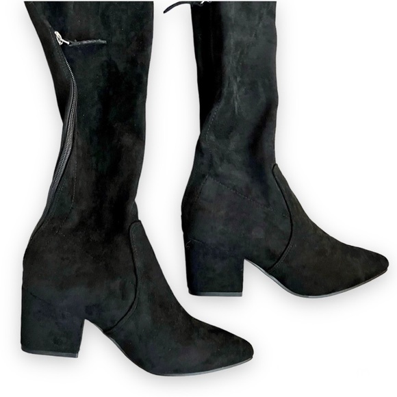 Ellis Classic Over The Knee Suede Leather Boots - Picture 8 of 11